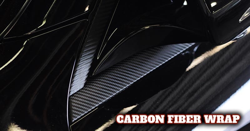 Carbon Fiber Wrap for Mirrors, Trim, Hood, and Roof