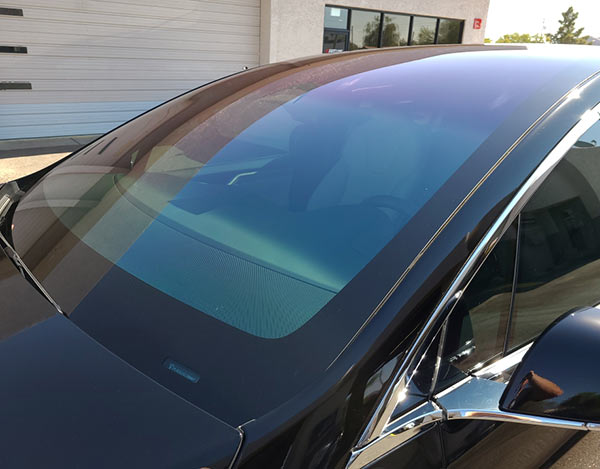 Ceramic windshield tint from outside the vehicle