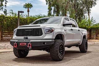Wrapped Toyota Tundra in gray.