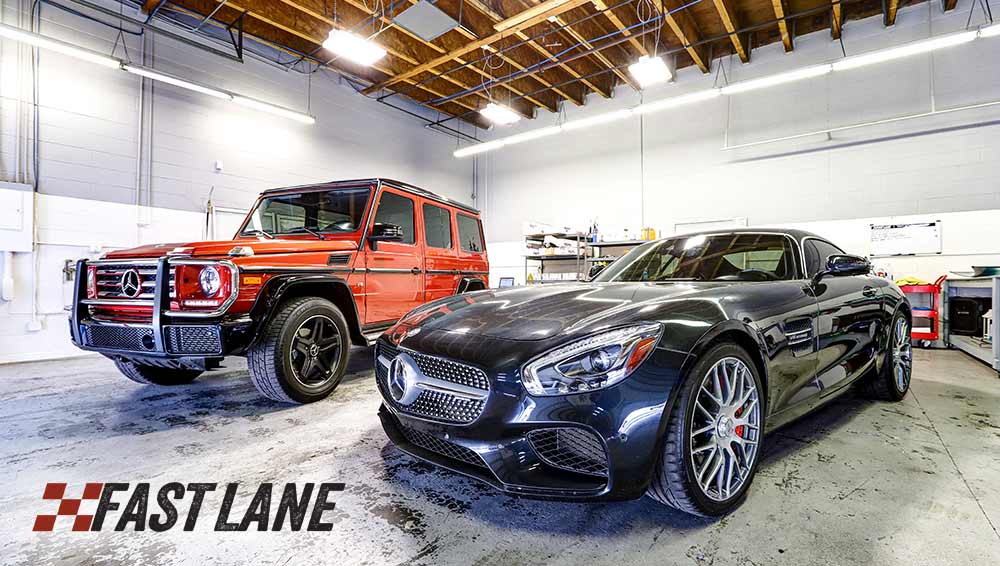 A few Mercedes getting window tint in our Scottsdale shop.